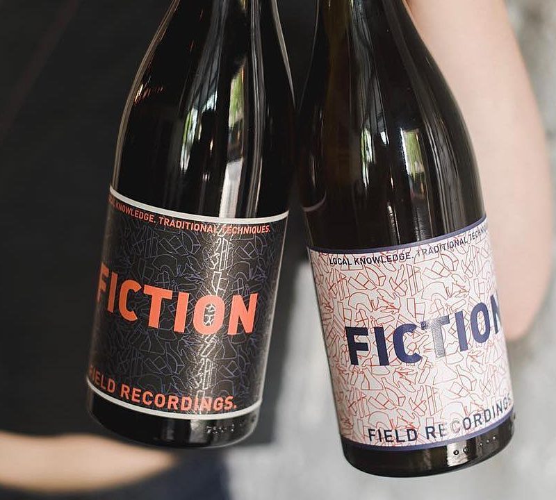 Field Recordings wine bottles.