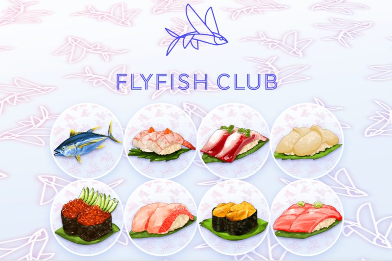 Flyfish Club's graphic images of sushi meals.