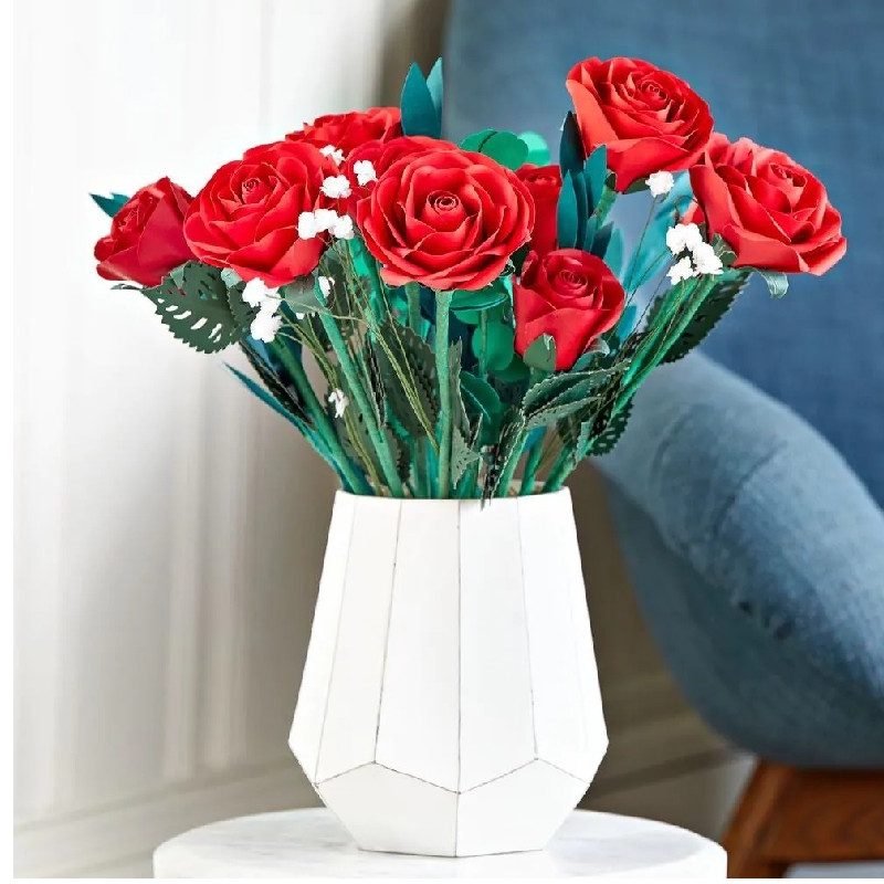 LovePop Handcrafted Paper Flowers: A Dozen Roses.