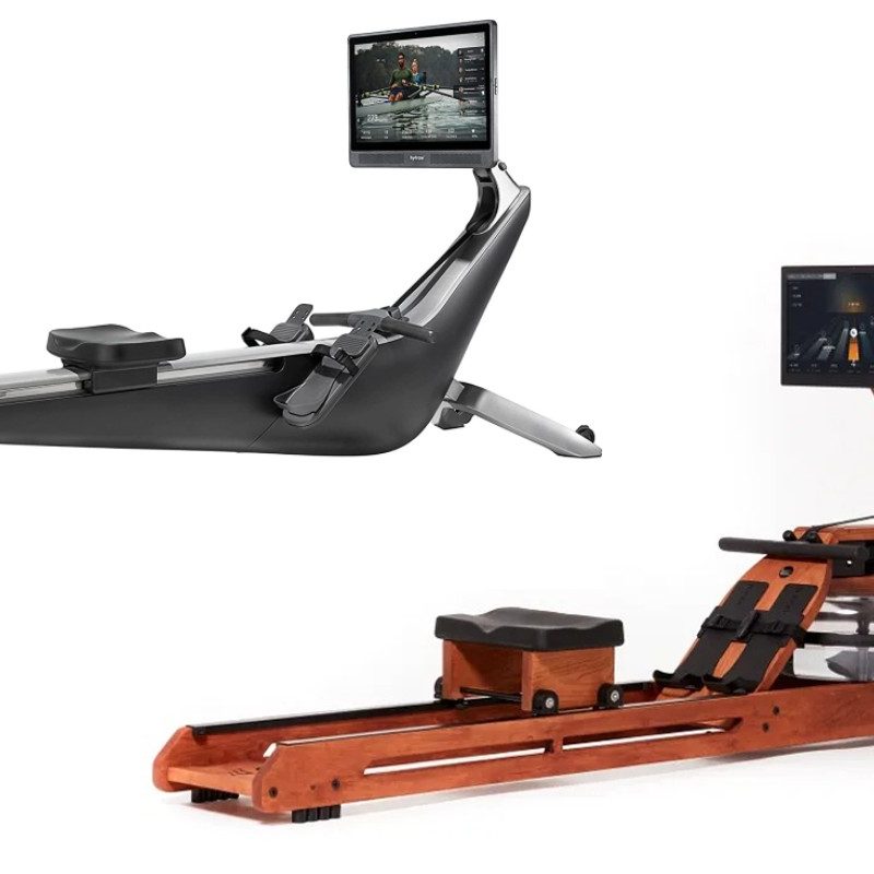 Hydrow and Ergatta rowing machines.