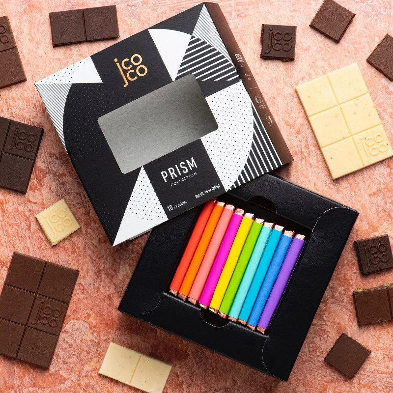 Seattle Chocolate Jcoco prism gift box chocolates
