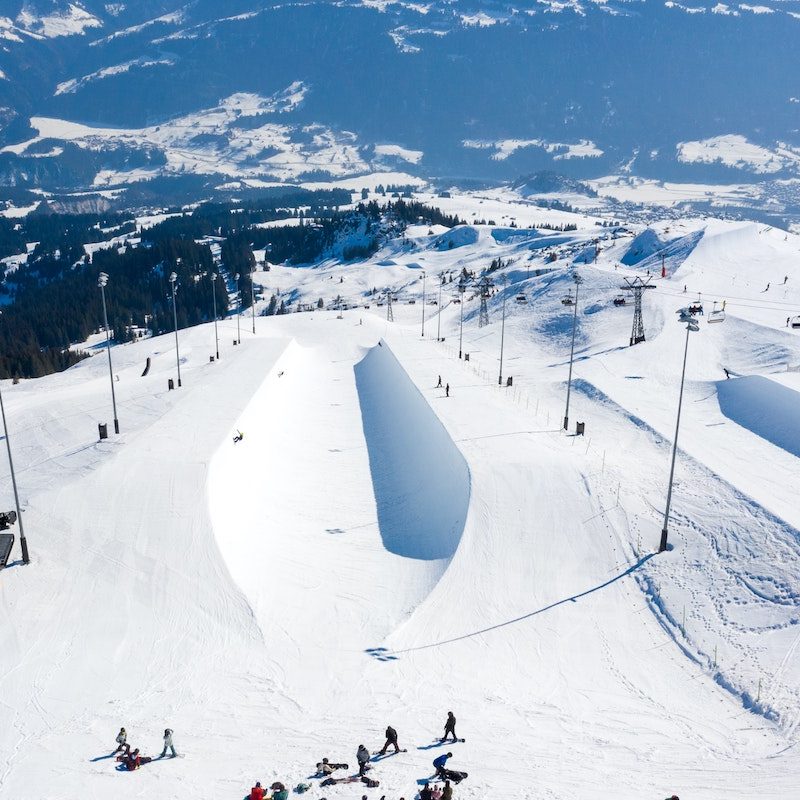 Slopestyle course at olympics.