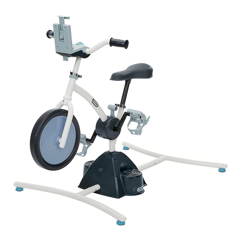 A stationary bike from Little Tikes.