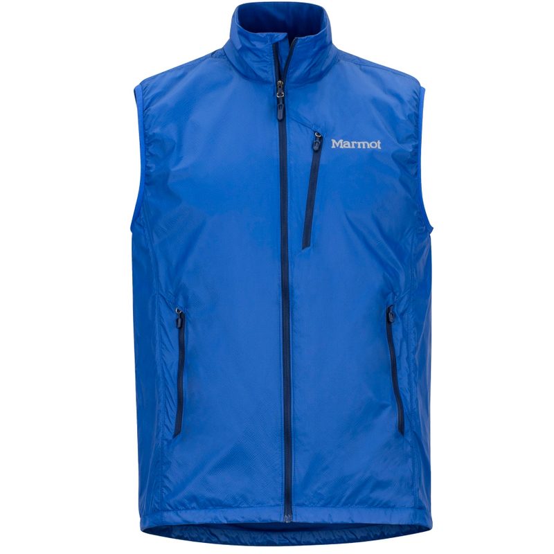 image of a blue Marmot Vest.