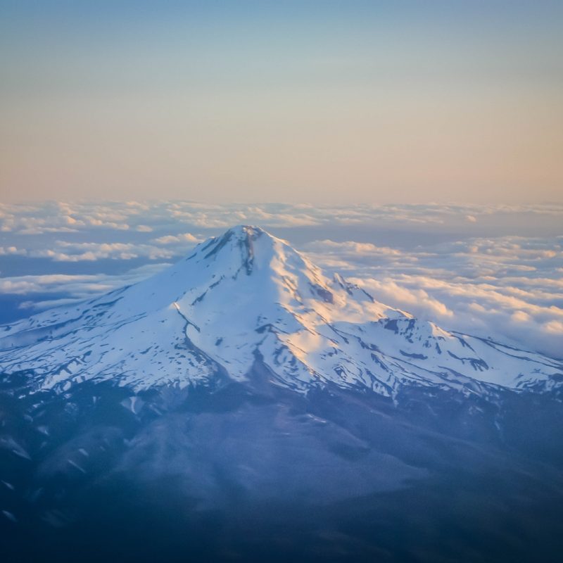 An aerial View of Mt. Hood
