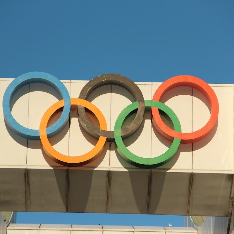 Olympic rings in South Korea.