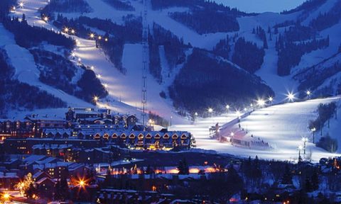 Park City resort at night