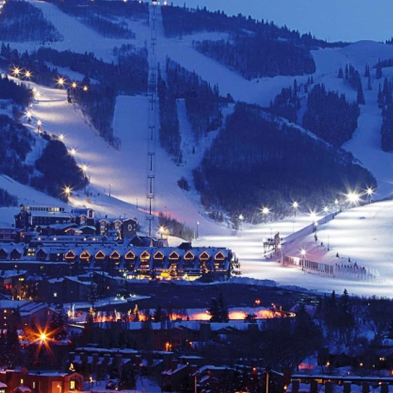 Park City resort at night