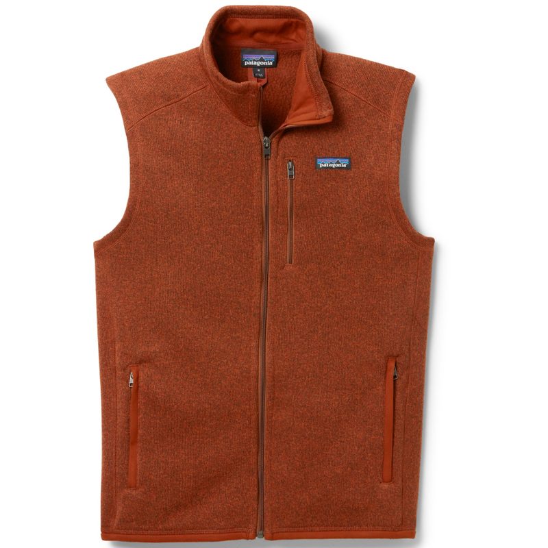 image of an orange Patagonia Better Sweater Vest.