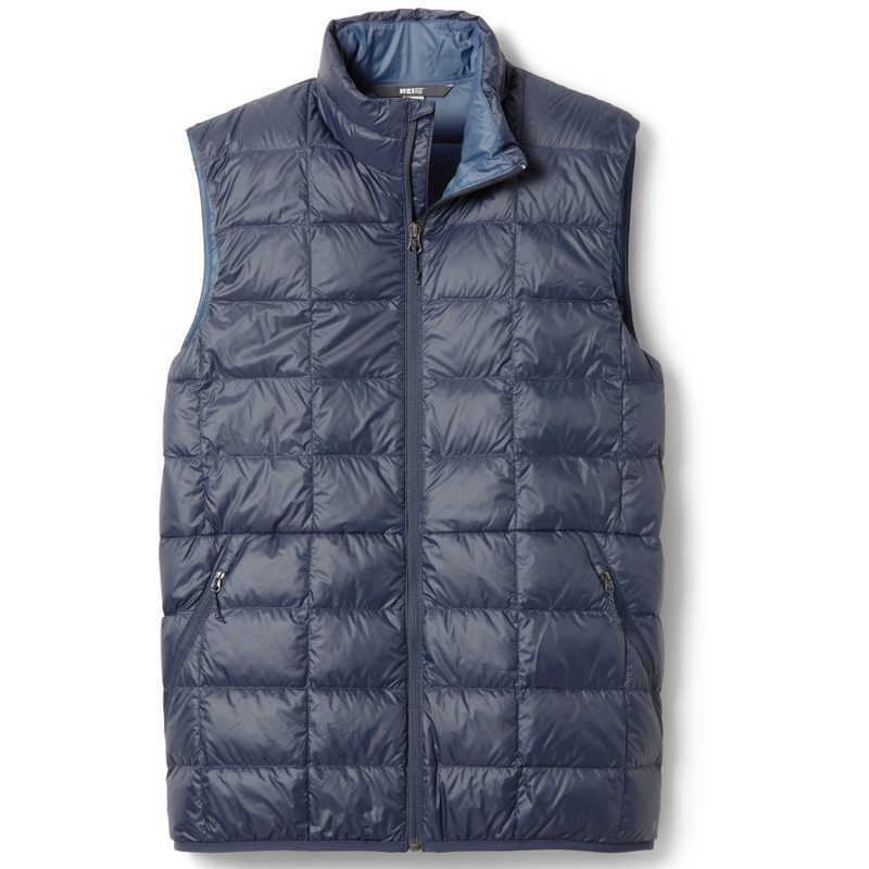 image of a blue REI Down Vest.