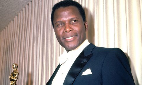 A scene from the play A Raisin in the Sun in 1959 (on the left), with (from left) Louis Gossett Jr. as George Murchison, Ruby Dee as Ruth Younger, and Poitier as Walter Younger. On the right, Poitier receives the 2009 Presidential Medal of Freedom from then President Barack Obama.