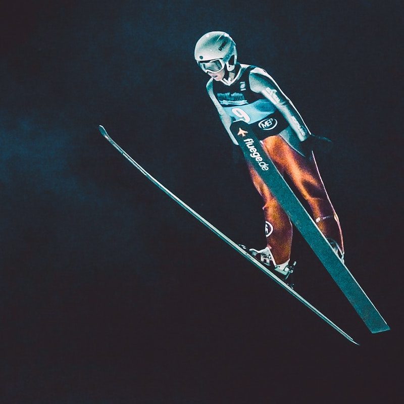 Ski jumper at the Olympics.