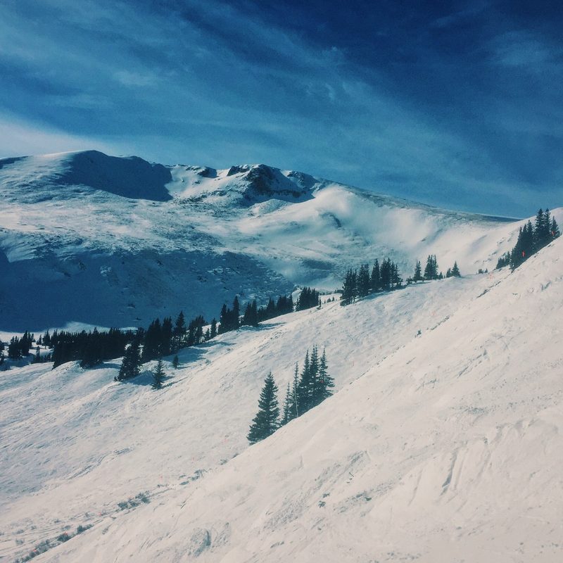 Snow-covered Colorado ski slope