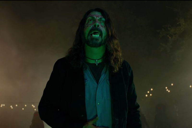 A possessed Dave Grohl apparently has a taste for blood in 'Studio 666.'