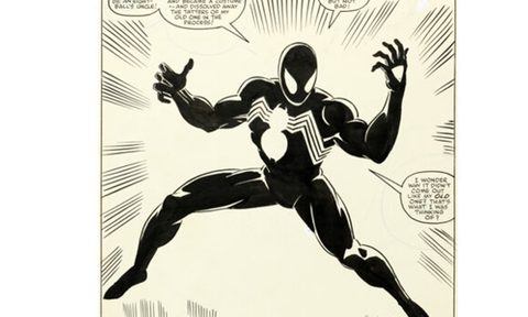 Venom's first appearance in Spider-Man in 1984.