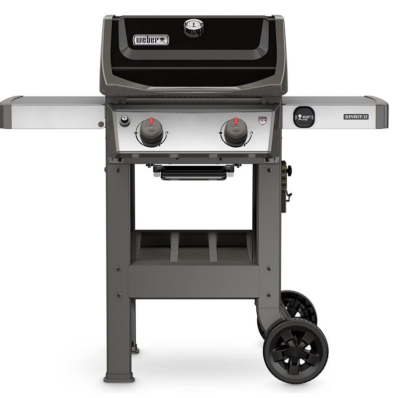 The Weber Spirit II E-210 liquid propane grill on a white background.