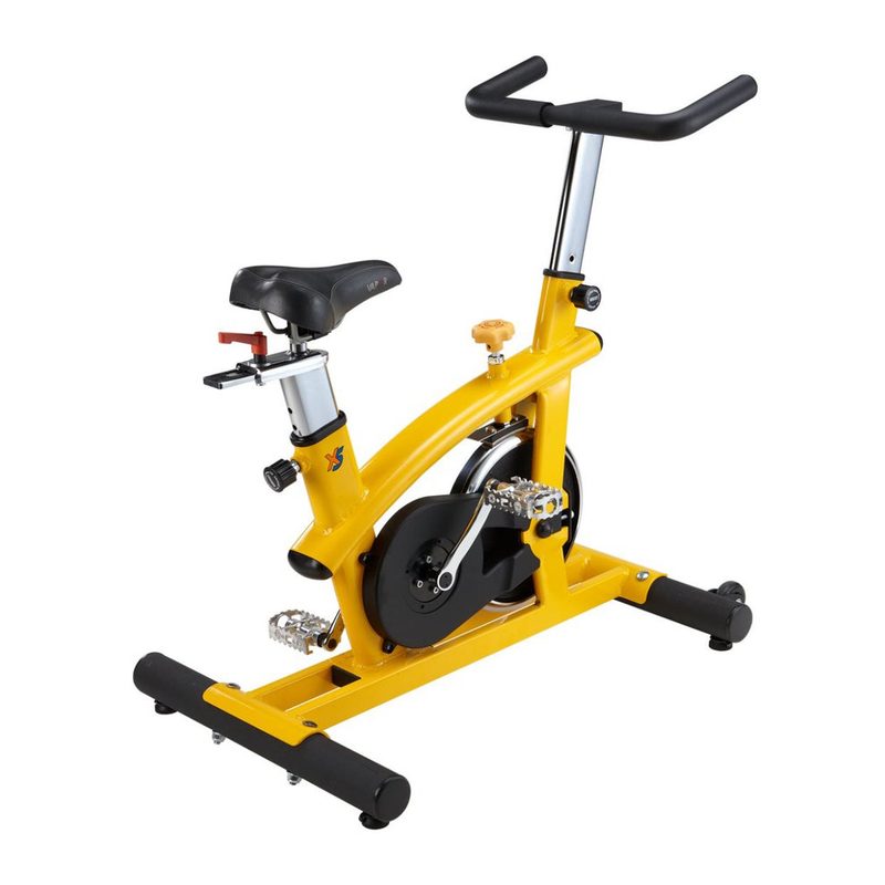 A yellow X5 Kids Bike on white background.