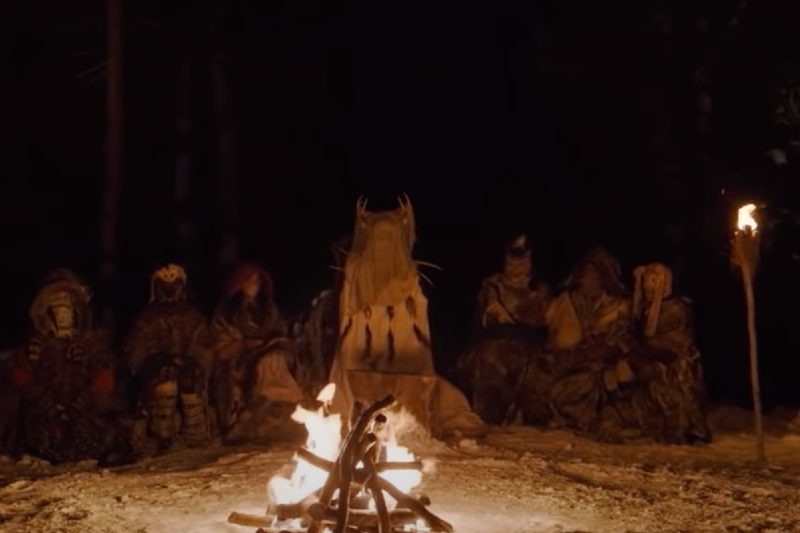 Showtime's 'Yellowjackets' soccer team at a feral council after a plane crash left them stranded in the woods.