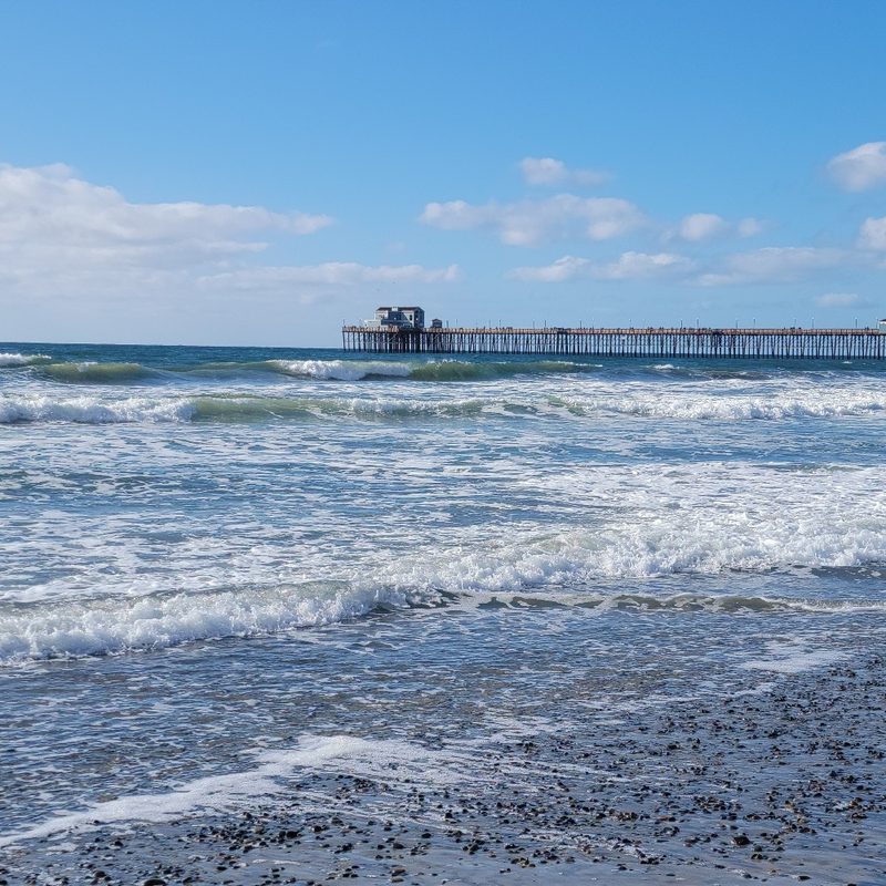 A view of the pier in Oceanside, California.