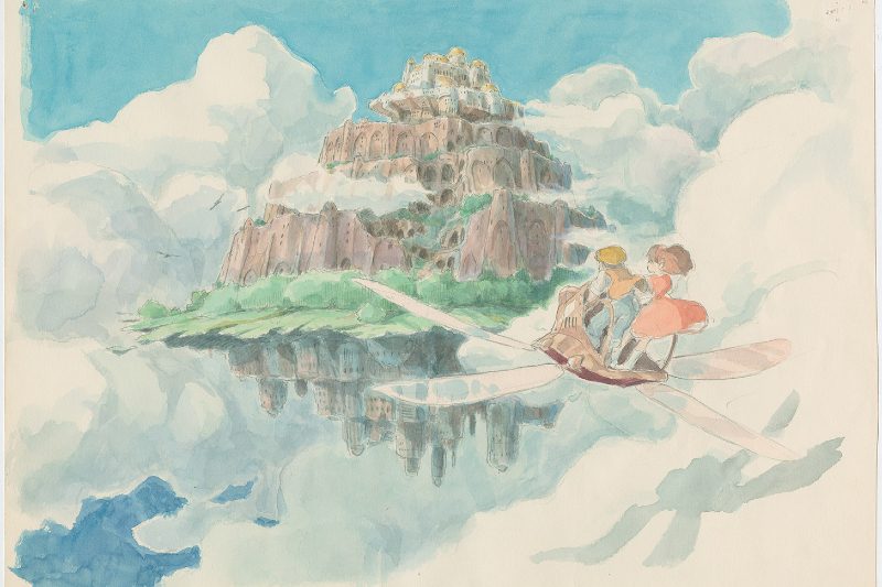 "Castle in the Sky," Imageboard. Hayao Miyazaki, Studio Ghibli. 1986.