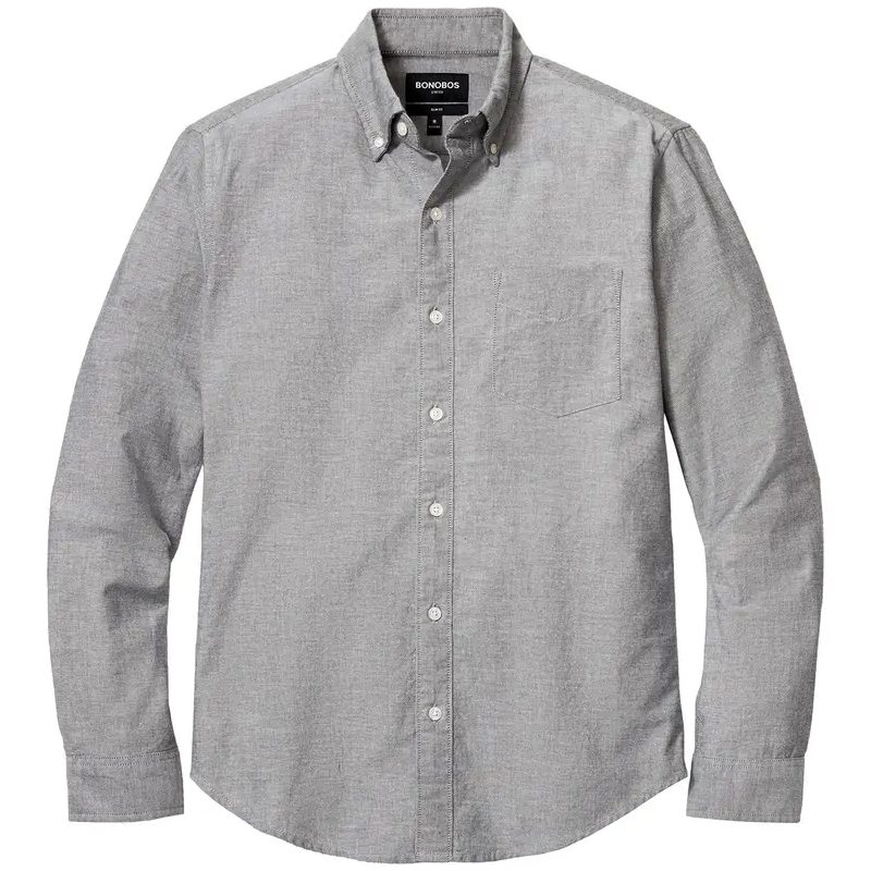 The best grey Oxford shirt for men.