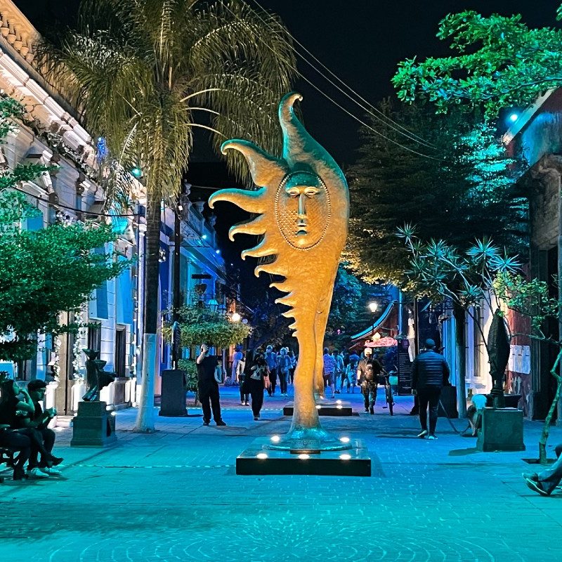 The offbeat street of Calle Independencia in Tlaquepaque.