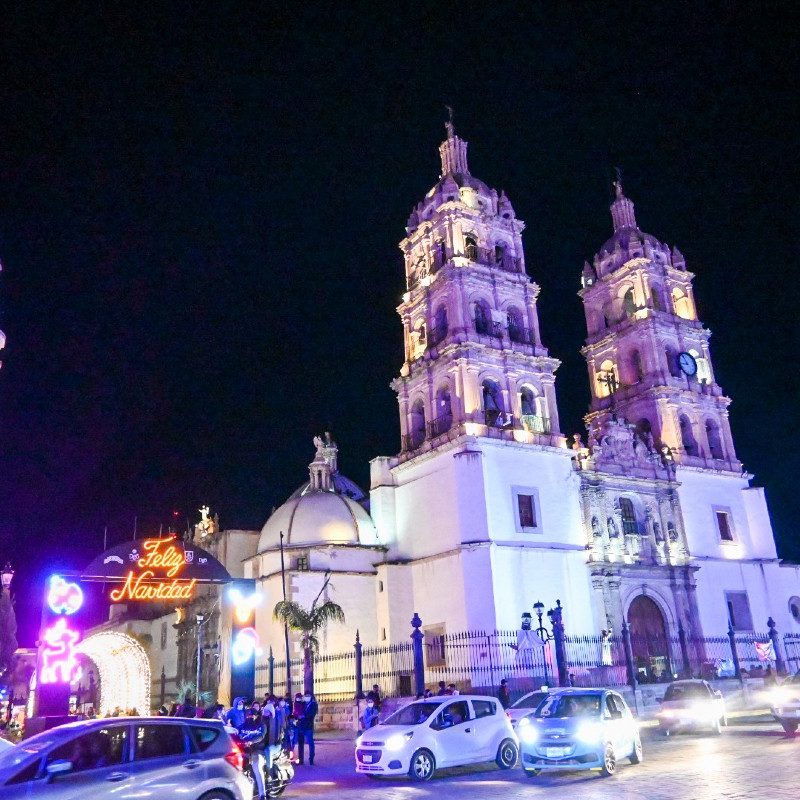 A nighttime view of Durango