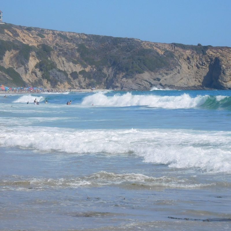 A view of the Dana Point Headlands from Strands Beach in Dana Point, California.