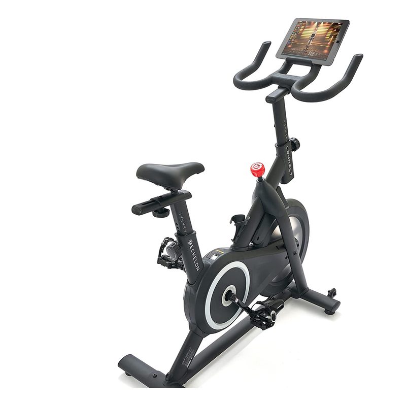 A black Echelon EX-15 Smart Connect Fitness Bike facing to the right.