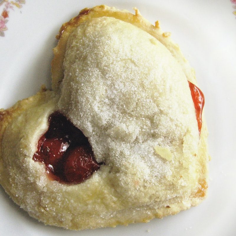 Heart-shaped pie for valentine's day.