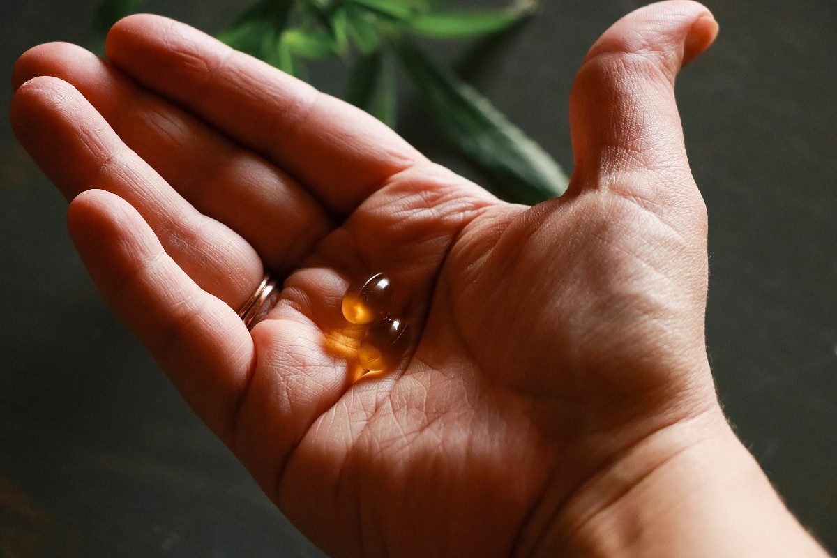 Hemp-derived CBD pills.