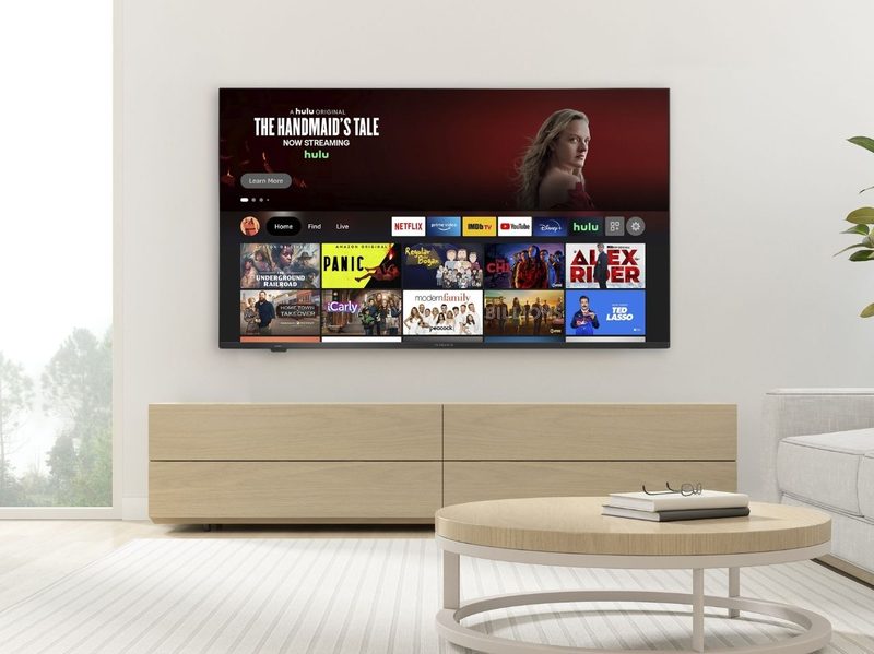 Insignia 50-inch Class F30 4k Fire TV in living room.