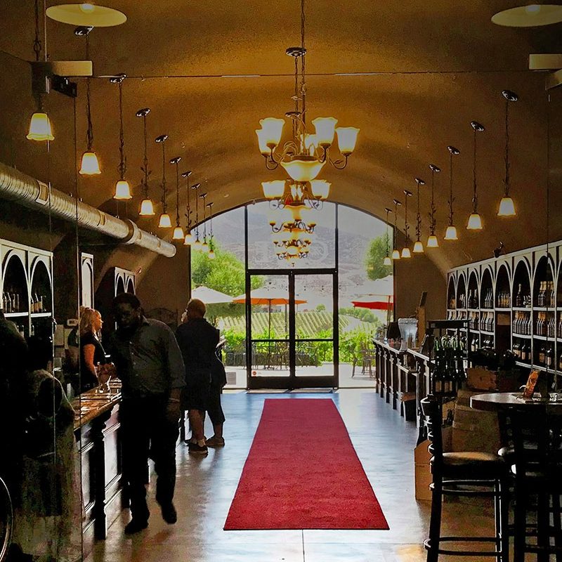 Guests at the Oak Mountain tasting room in Temecula.