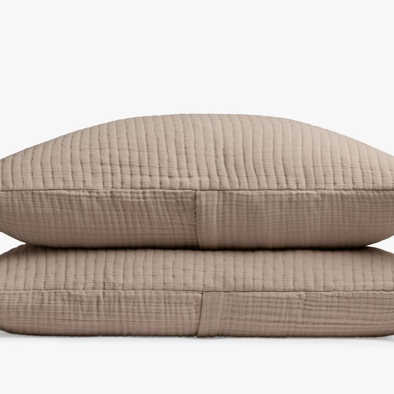 A stack of pillows from Parachute.