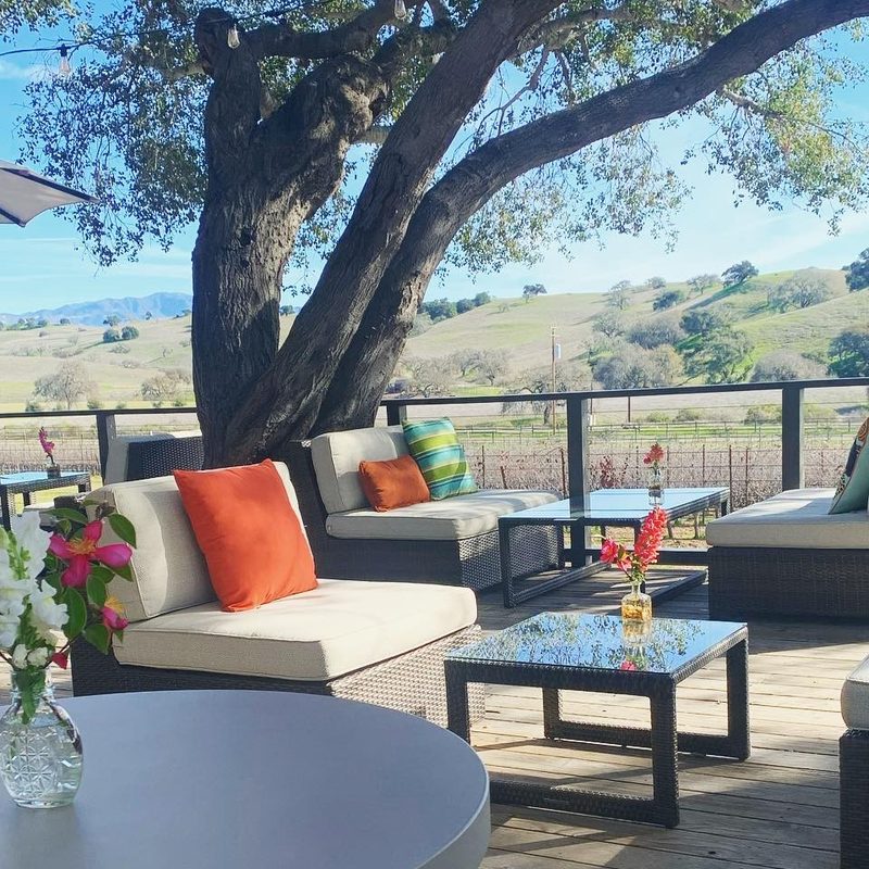 Rusack Vineyards tasting deck.