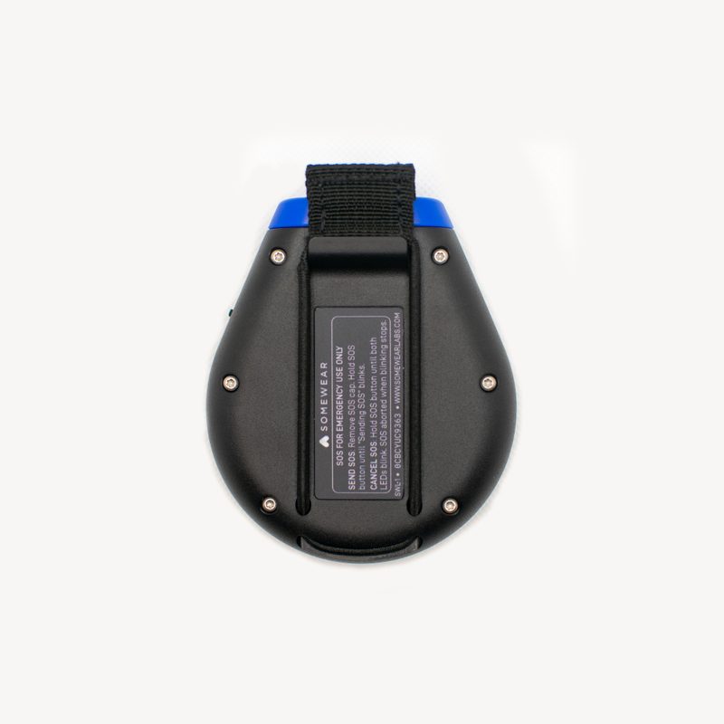 The rear strap of a Somewhere Global Hotspot.