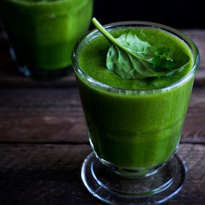 Green smoothie with spinach