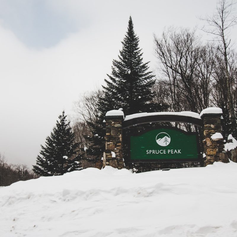 Spruce Creek sign at Stowe Vermont.