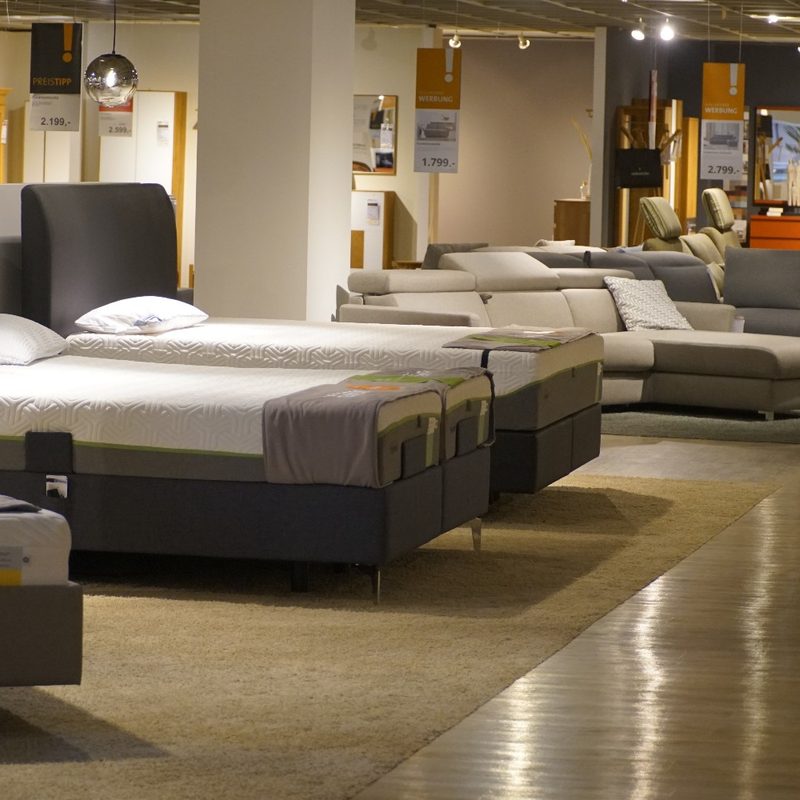 New Beds for Sale at a Furniture Store
