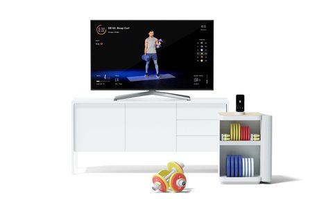 Tempo Move home gym installed in living room.
