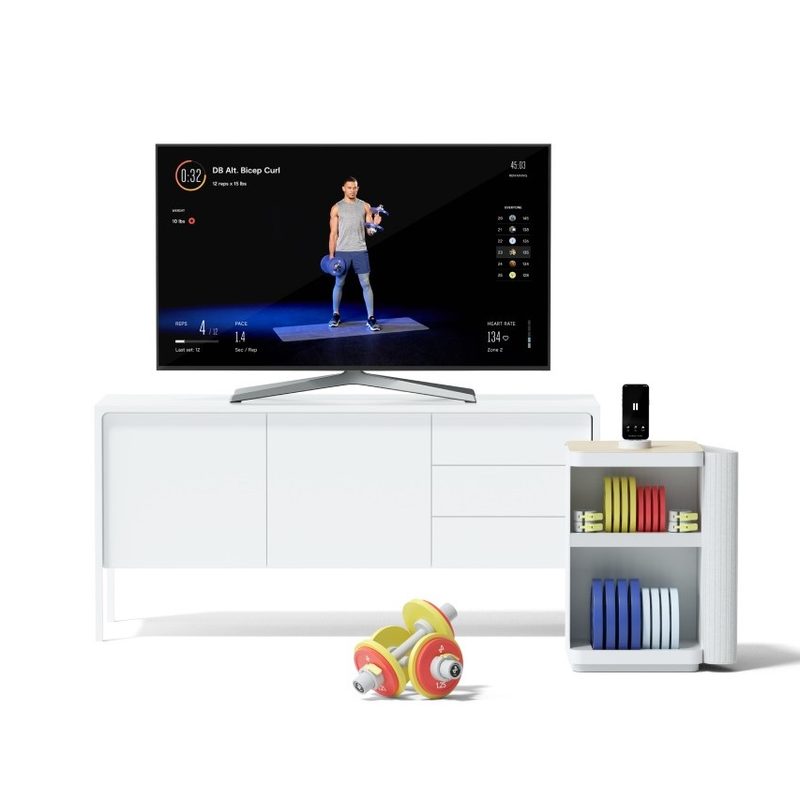 Tempo Move home gym installed in living room.