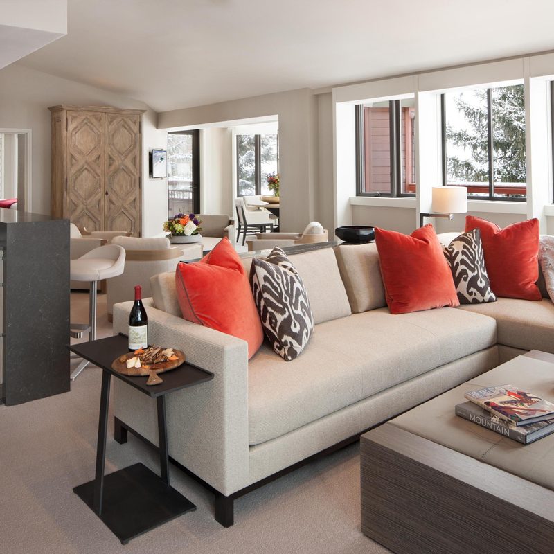 Living room area of The Little Nell.