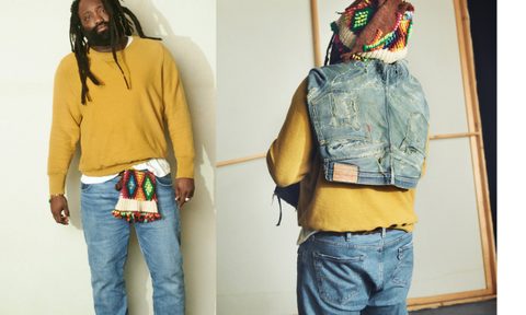 Tremaine Emory sporting the new Levi's '90s denim jeans.