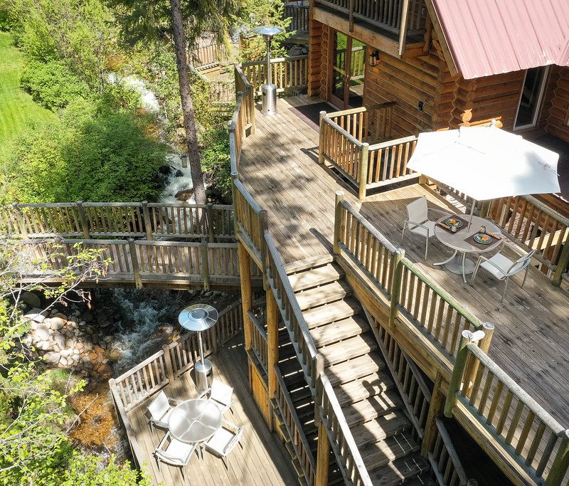 Aerial view of the Triple Creek Ranch.