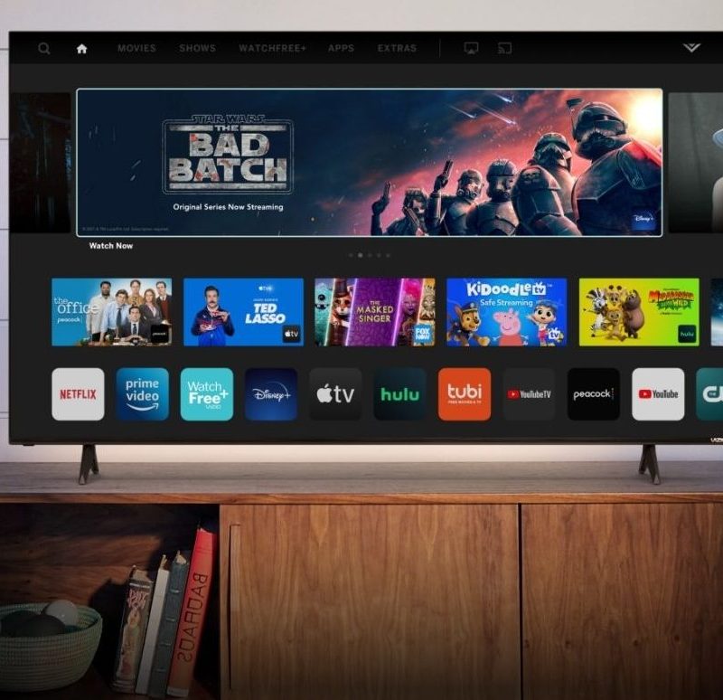 Vizio 65-inch V-series 4K TV in living room.