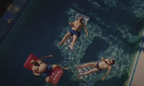 Screenshot of Vrbo's 'A Place for Together' ad during the 2022 Super Bowl pregame show television commercial.