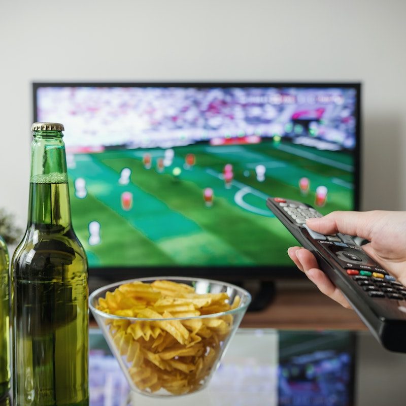 Watching the Super Bowl on TV