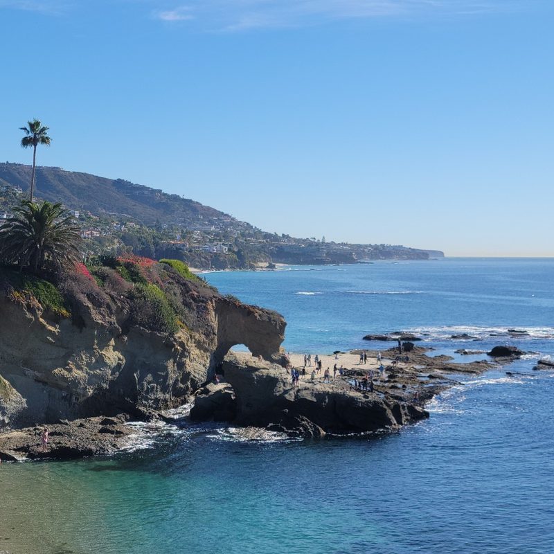 A view of the Dana Point Headlands from the bluffs above Goff Island Cove in Laguna Beach, California
