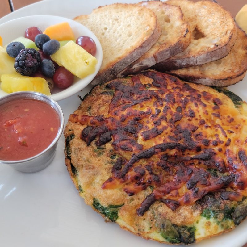 A frittata at The Beachcomber restaurant in Newport Beach, California
