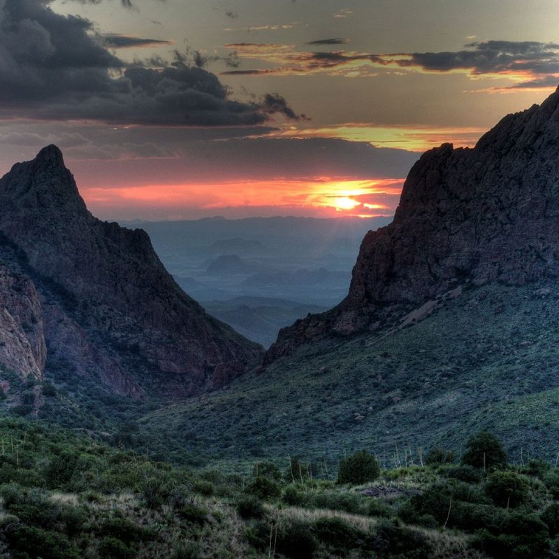 Sunset at "The Window" near Chisos Mountain Lodge at Big Bend National Park.